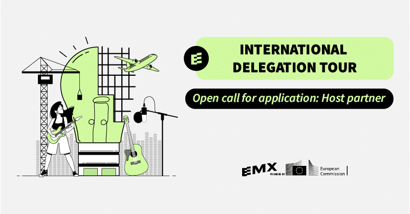 International delegation tour : projet d'aide au développement et à la promotion de l'export de la musique européenne.