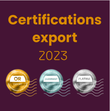 Certifications export 2023