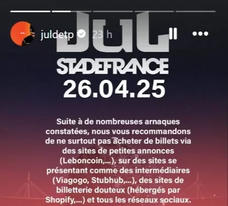 Plus de 200 millions d’arnaques aux billets de concert déjouées chaque semaine en France