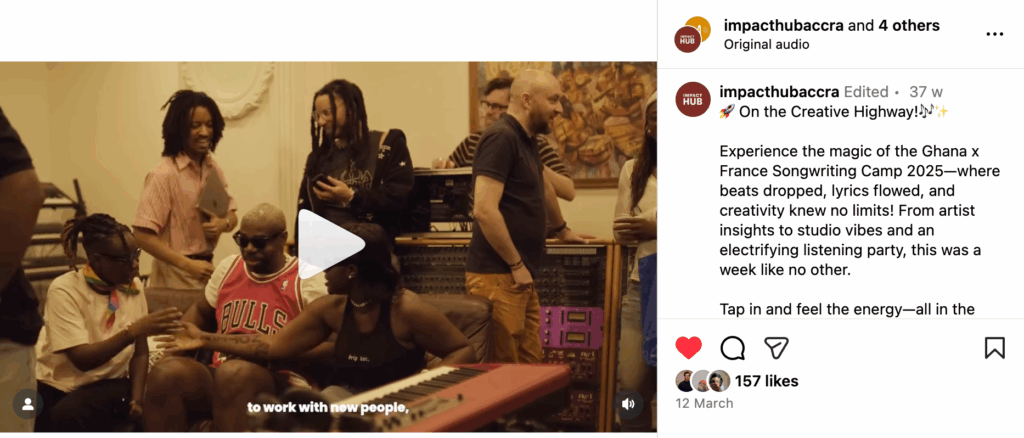 Aftermovie du song writing Camp Ghana 2025